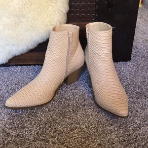 Going West Ivory Snakeskin ankle boots from Coconuts by Matisse